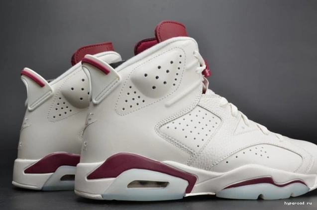 Retro Jordan 384664-116 Maroon white Air 6 0619